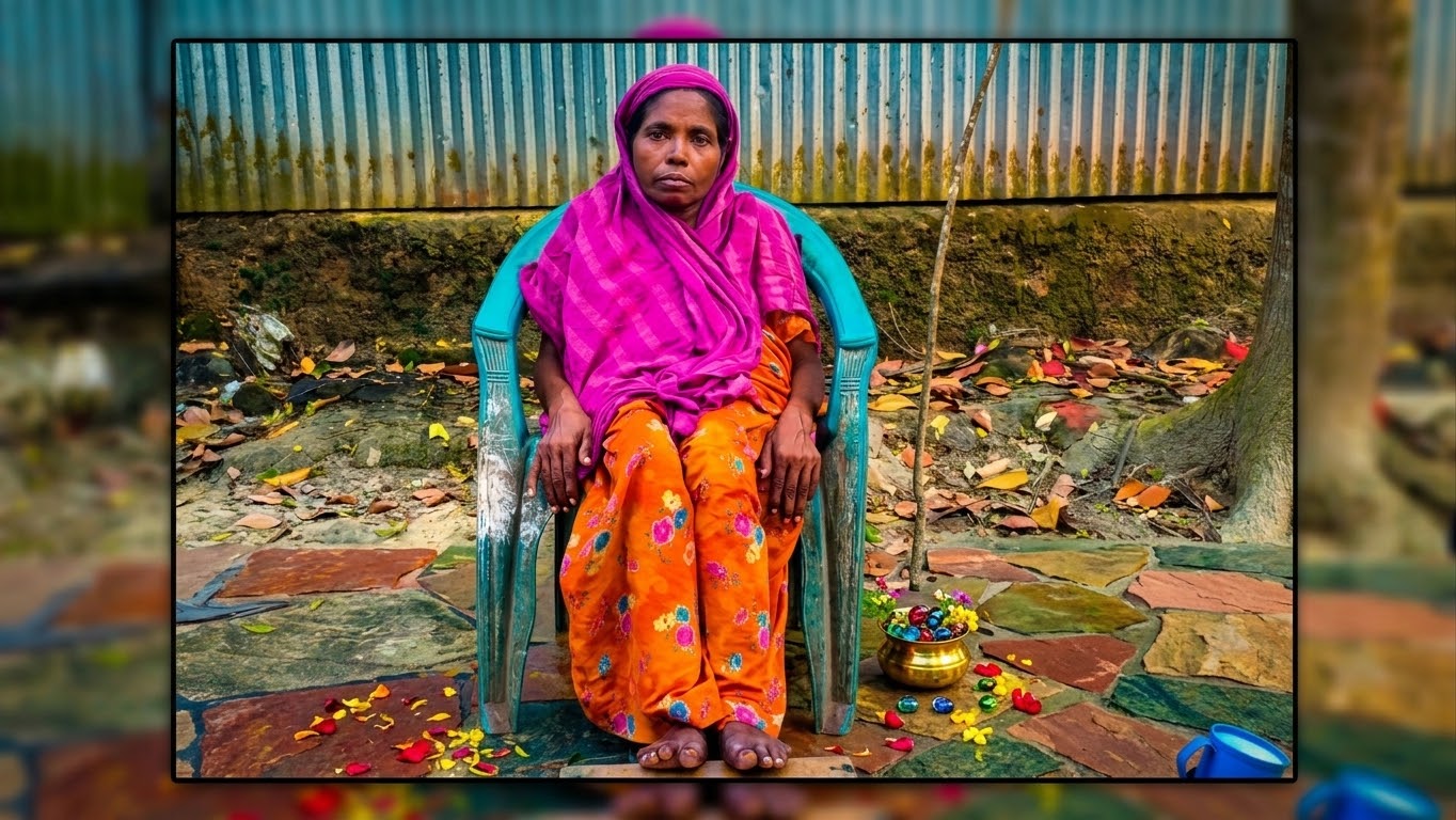 চিকিৎসার অভাবে ১০ বছর ধরে চেয়ারে অজুফা, ভরসা ১২ বছরের মেয়ে