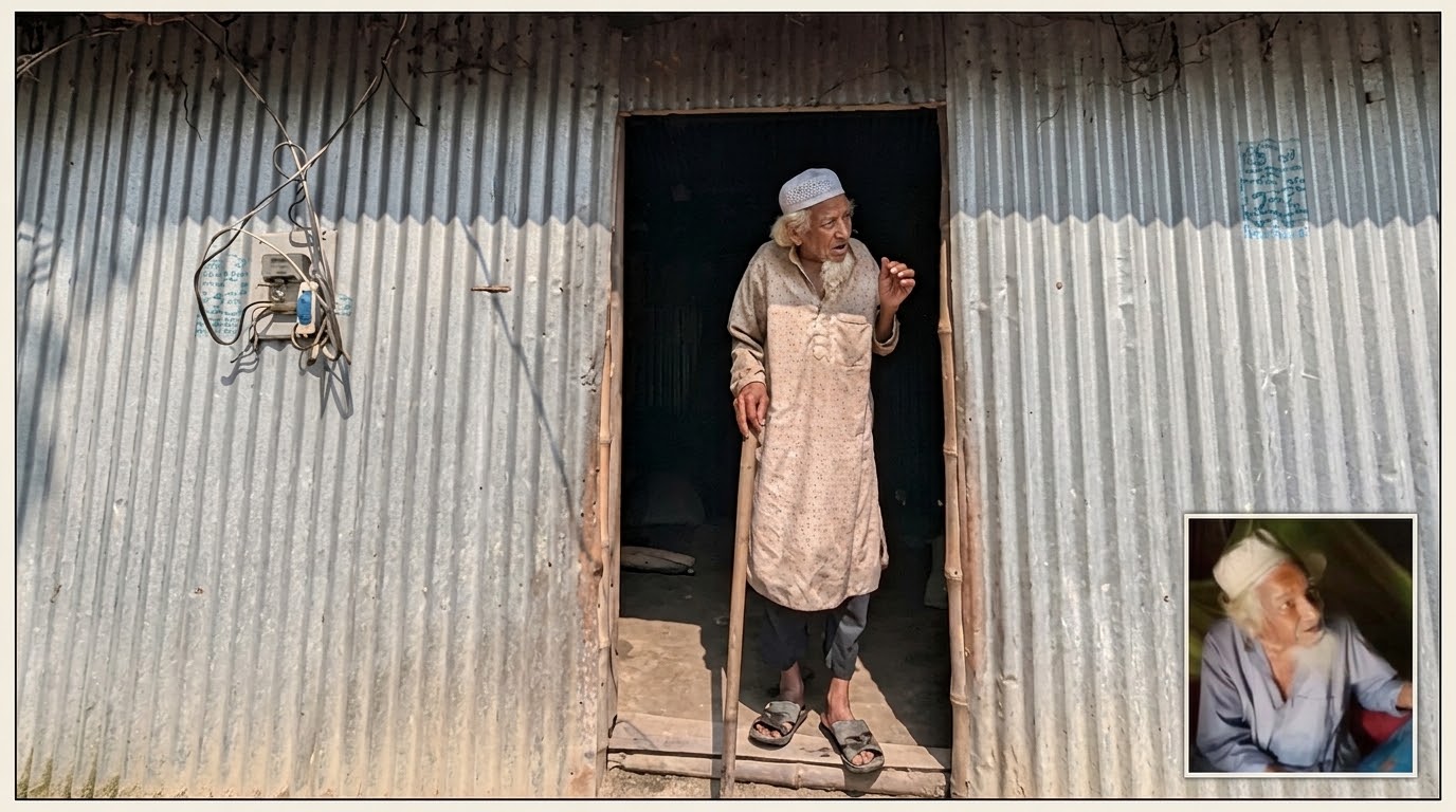 কুরআনের আলো ছড়ানো ক্বারি শামছুলের জীবনেই এখন অন্ধকার: ৩৫ বছর শিক্ষকতা, শেষ বয়সে ঠাঁই ভাঙা ঘরে