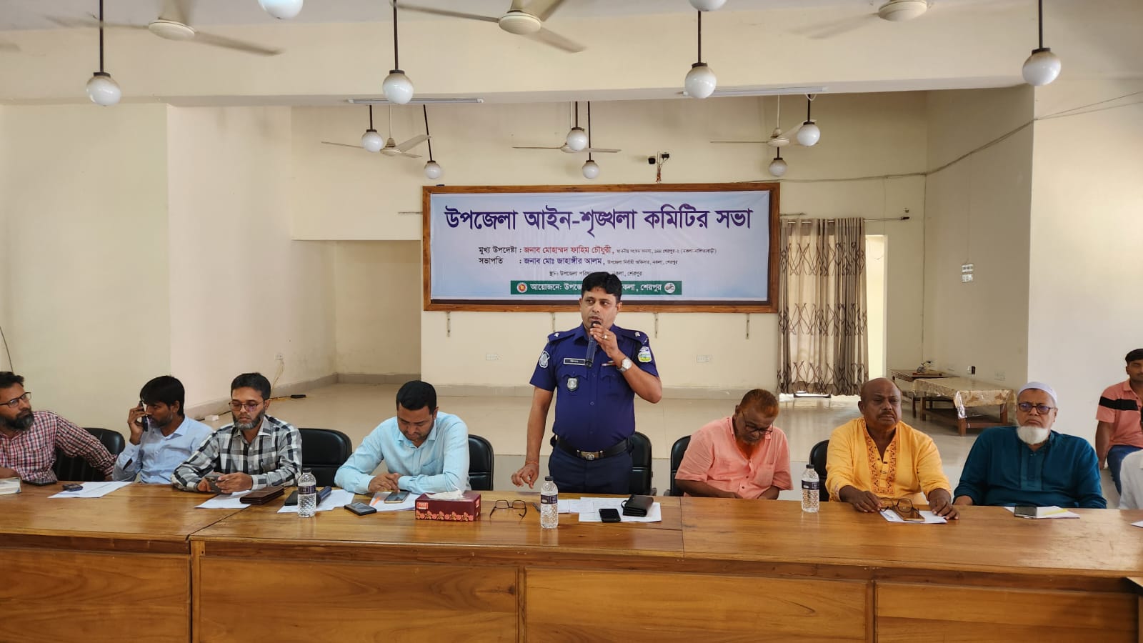 নকলায় আইন-শৃঙ্খলা পরিস্থিতি নিয়ে মাসিক সভা